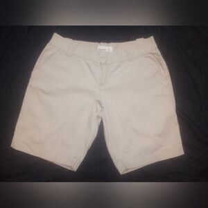 Old Navy Cream Bermuda Shorts Versatile Cotton Blend Sz 8